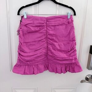 Japna Ruffle Skirt M | NWT Pink Pleated